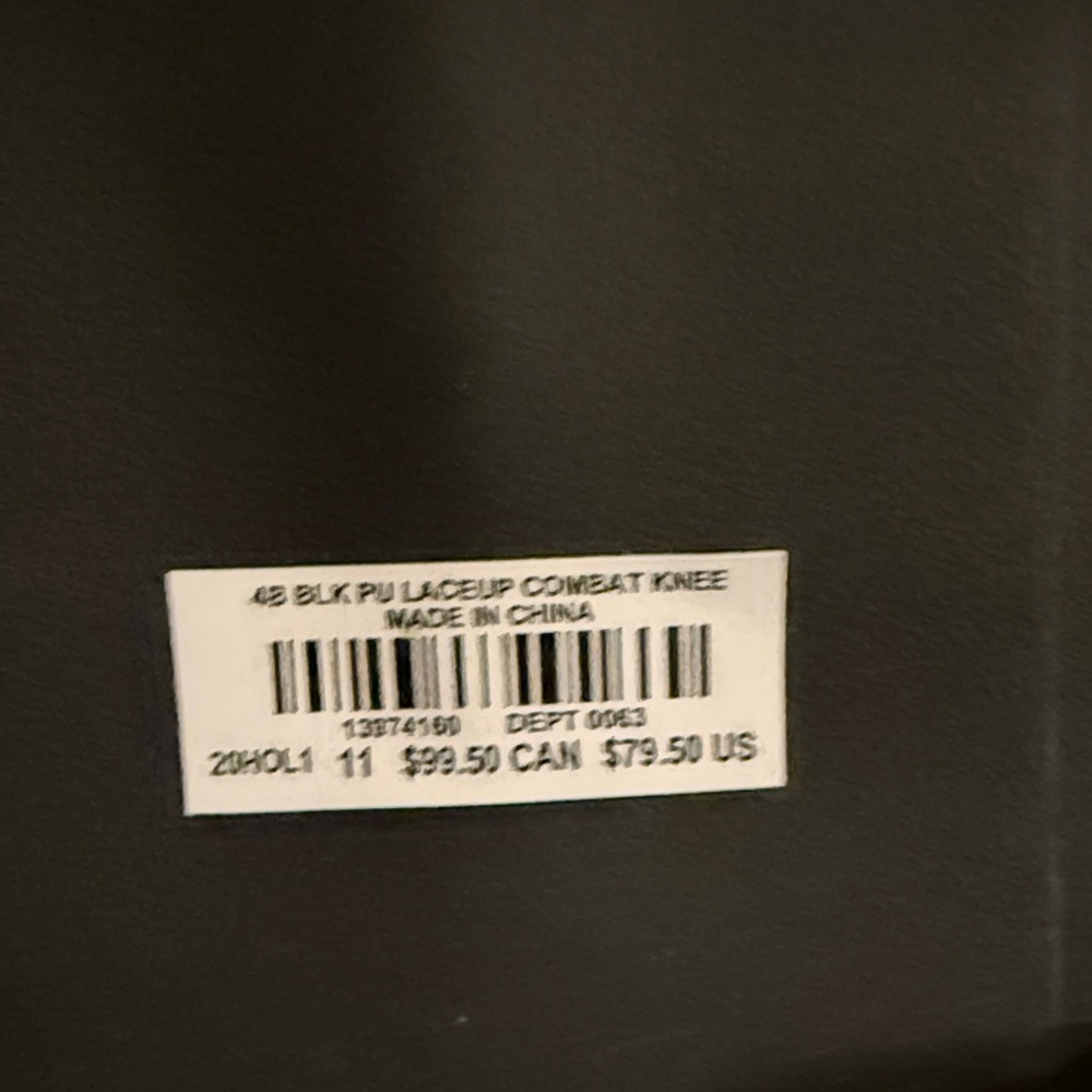 Black Lace-Up Knee-High Boots - Picture 9 of 11